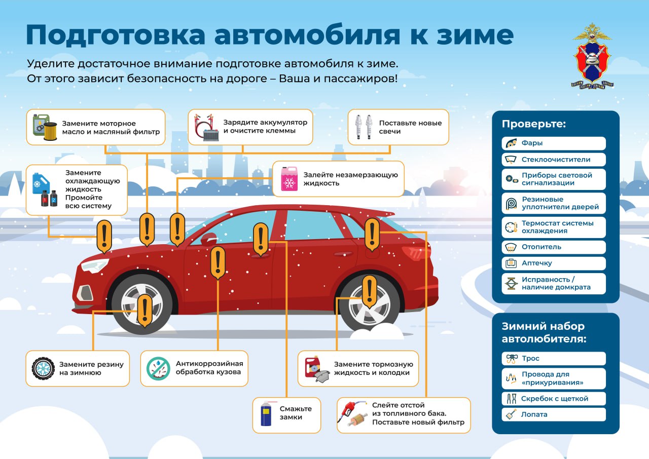 Подготовка автомобиля к зиме